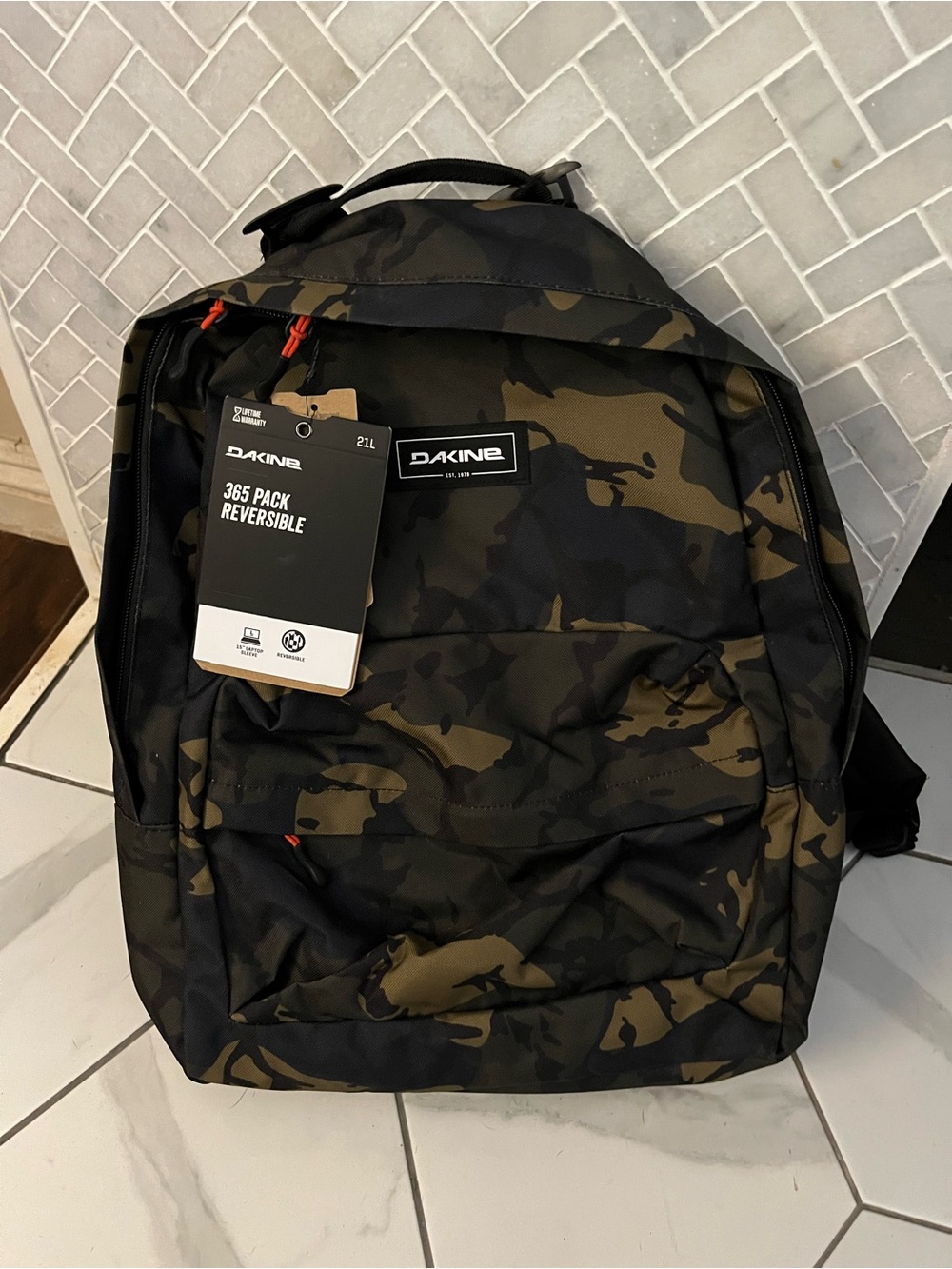 Dakine Camo Backpack in Olive and Black